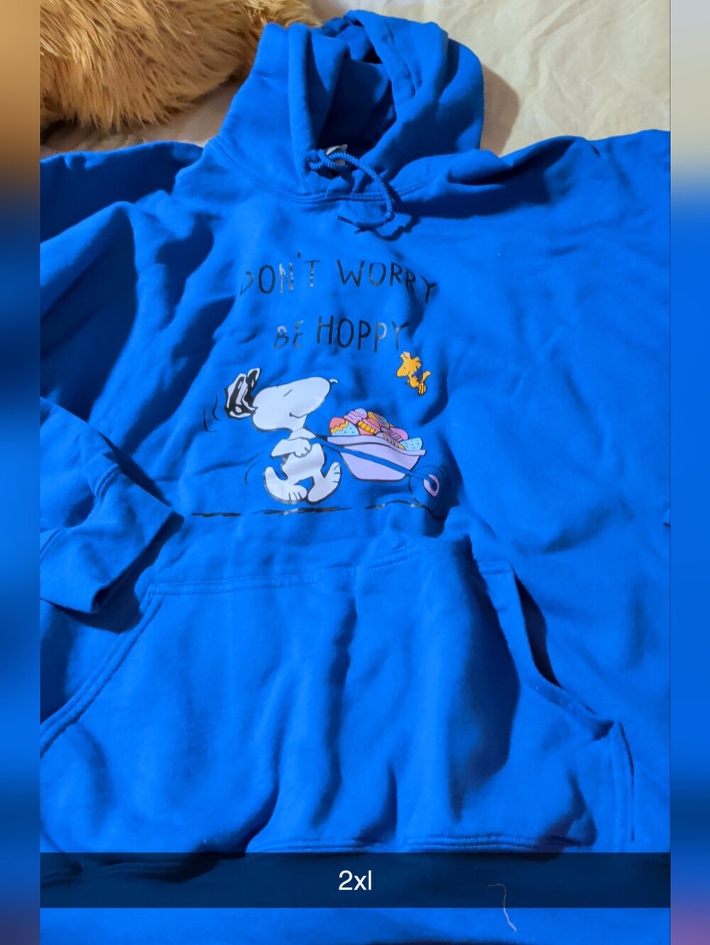 Blue Snoopy 'Don't Worry Be Hoppy' Hoodie